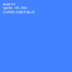 #4281FF - Cornflower Blue Color Image